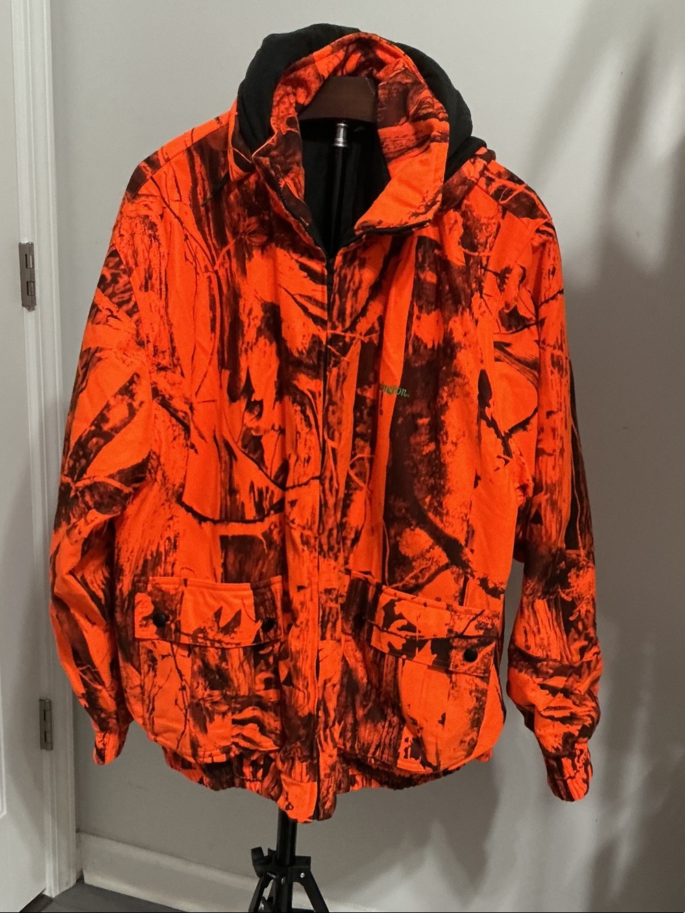 Remington High-Visibility Blaze Orange Camo Hunting Jacket, XL